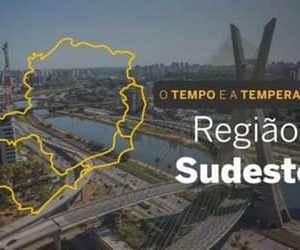 O TEMPO E A TEMPERATURA: domingo (3) chuvoso no Sudeste