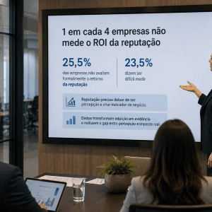1 em cada 4 empresas não mede o ROI da reputação