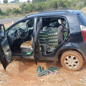 PRF prende homem transportando 10 mil maços de cigarros em Rosário do Sul
