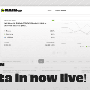 Rain Trade adota modelo descentralizado em mercados preditivos
