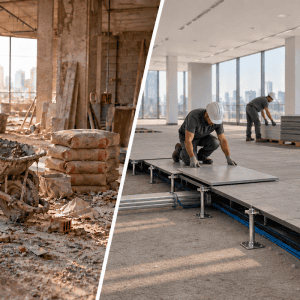 Piso elevado avança com a construção sustentável
