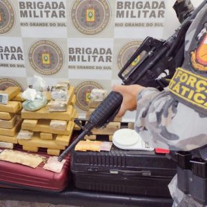 Em operação, Brigada Militar apreende 40 quilos de drogas