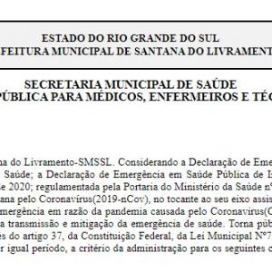 Prefeitura seleciona profissionais da saúde