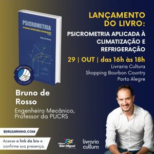 Lançamento do livro: Psicrometria aplicada à climatização e refrigeração