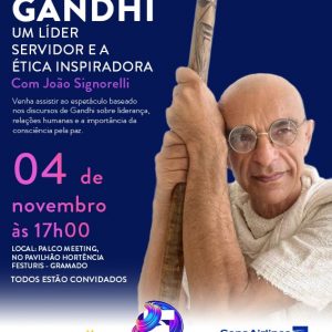 Parceria entre Copa Airlines e Curaçao leva palestra com ensinamentos de Ghandi para o Festuris, em Gramado