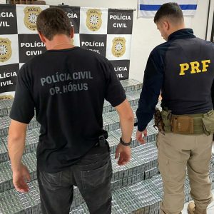 PRF e PC prendem criminosos com carga de cigarros em Bagé