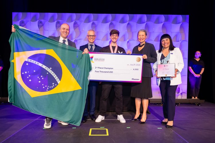 Brasil é vice no Adobe World Championship 2026, da Pearson