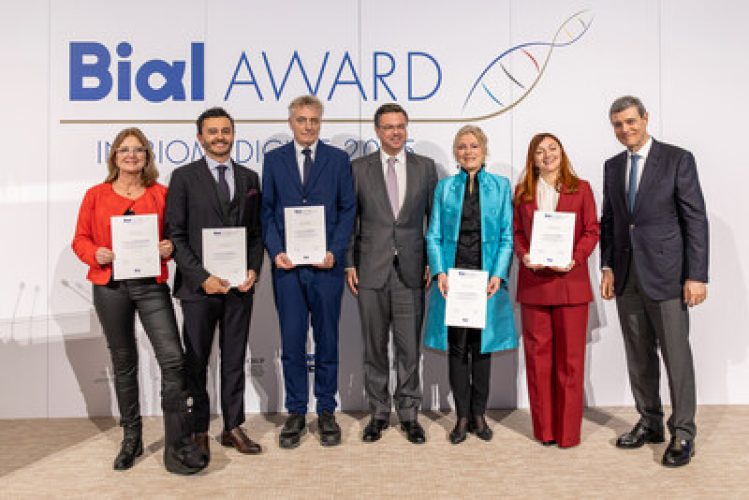 Lead researchers of the winning team of the Bial Award in Biomedicine 2025 promoted by the Bial Foundation.