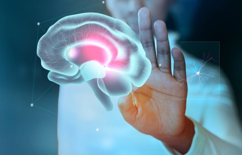 Brain study background for mental health care medical technology