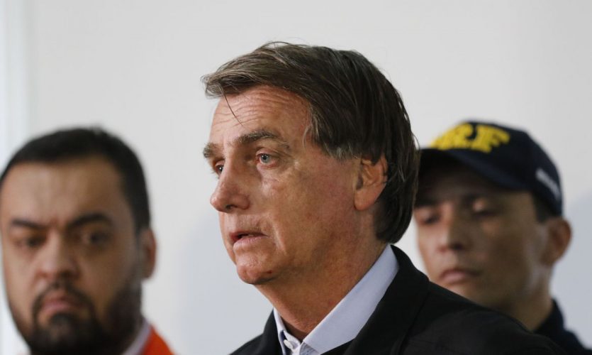 O governador do Rio de Janeiro, Cláudio Castro e o presidente da República, Jair Bolsonaro, durante entrevista à imprensa em Petrópolis